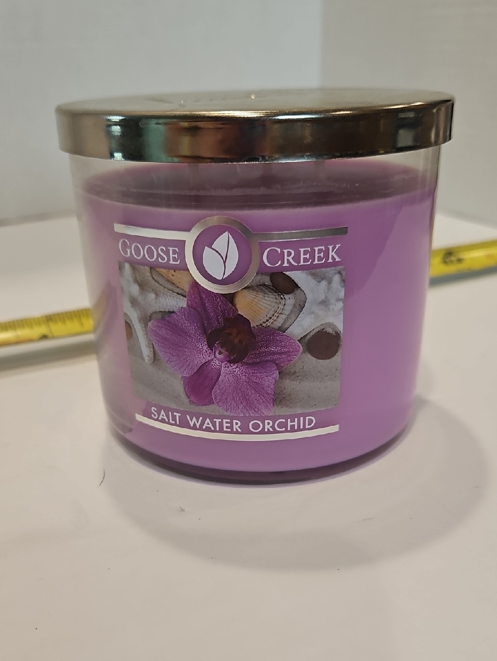 Goose Creek Salt Water Orchid Scented Candle - Purple Jar